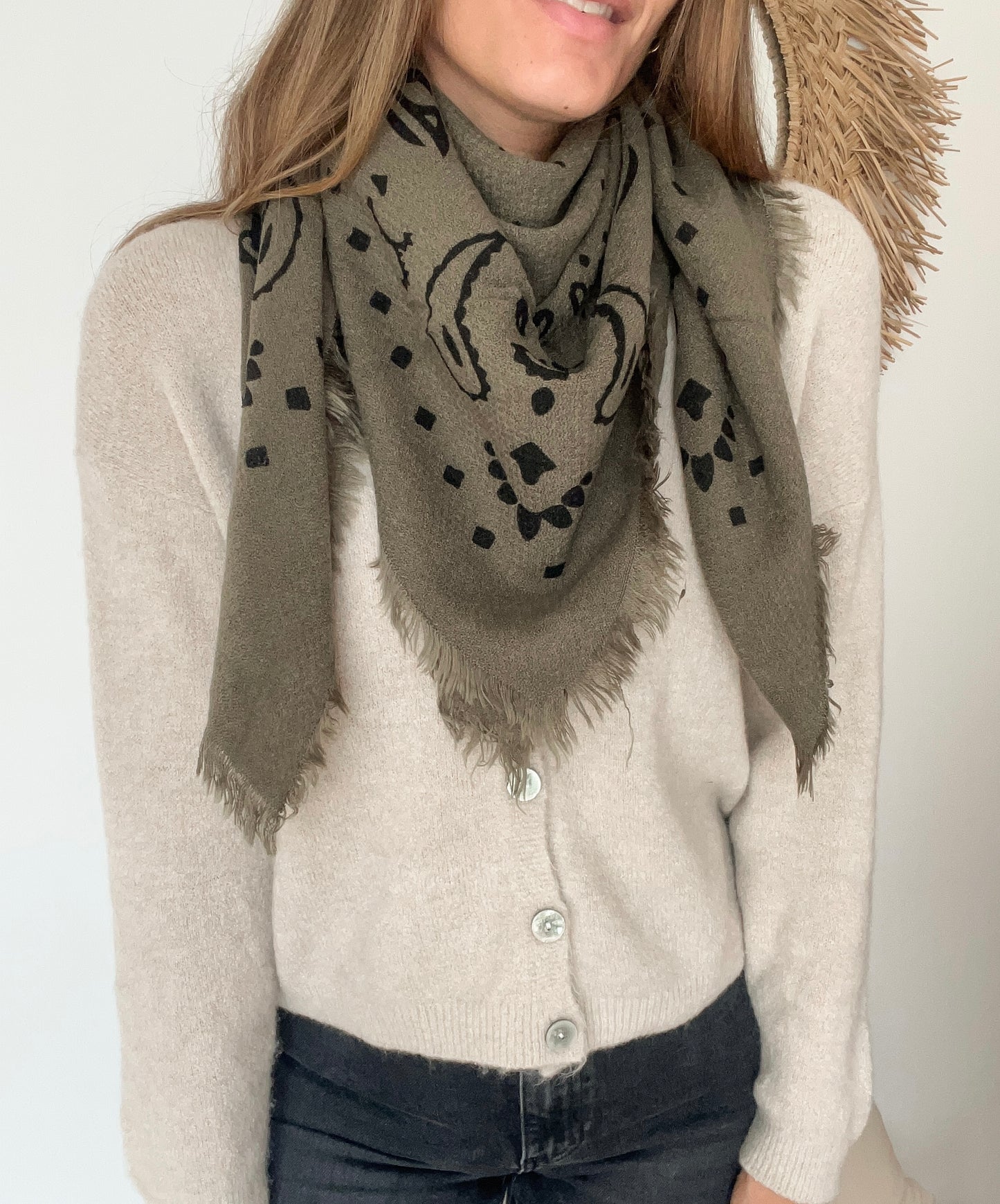 Foulard style bandana - Kaki