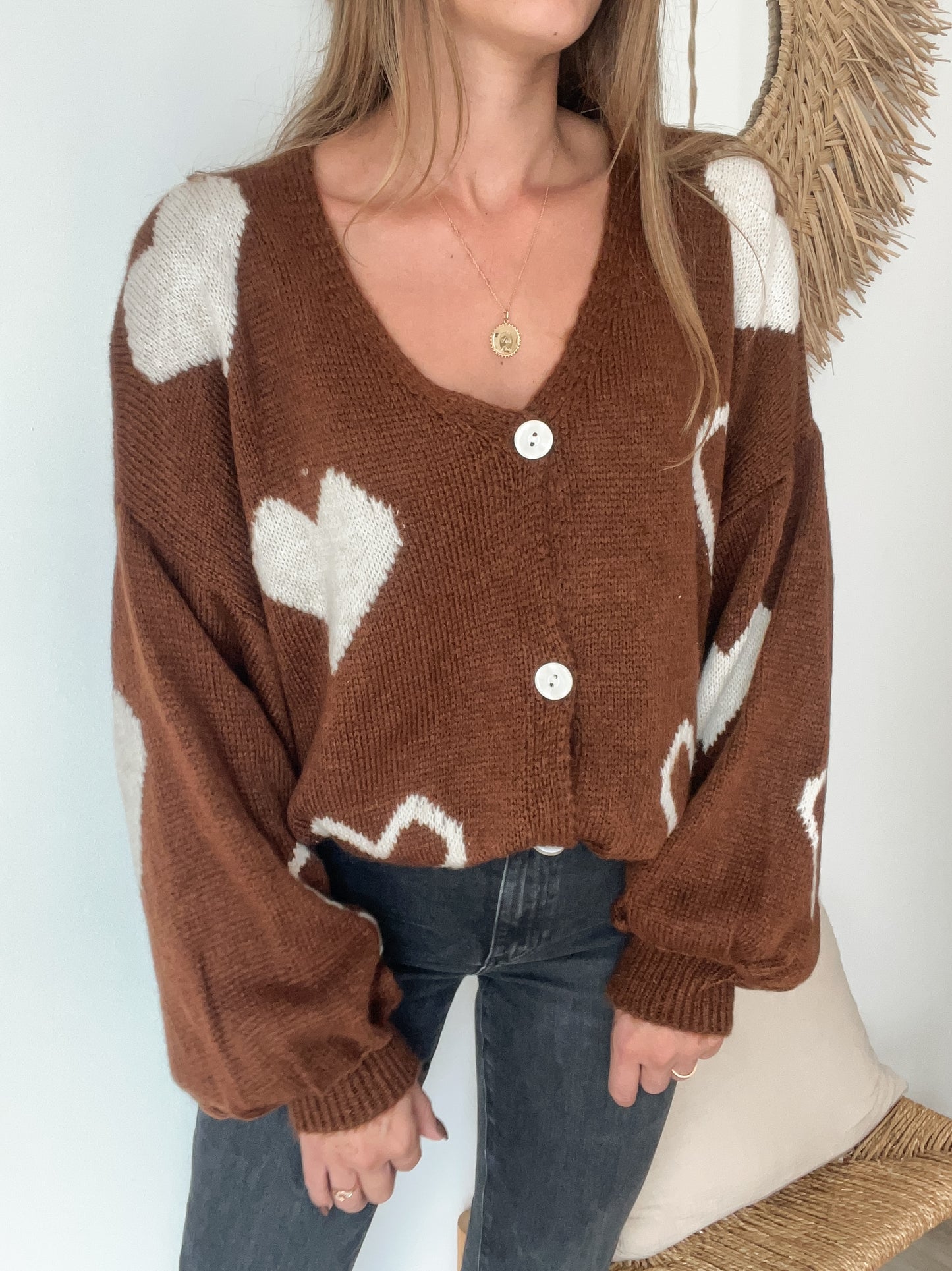 Gilet Coeurs - Chocolat