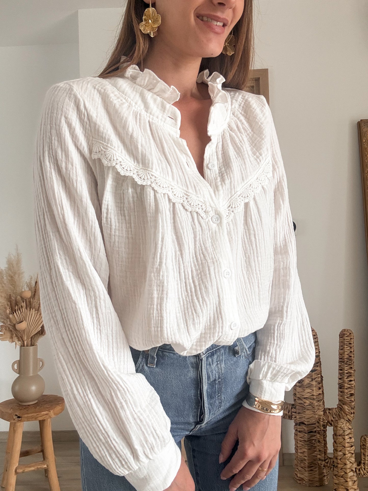 Blouse en gaze de coton