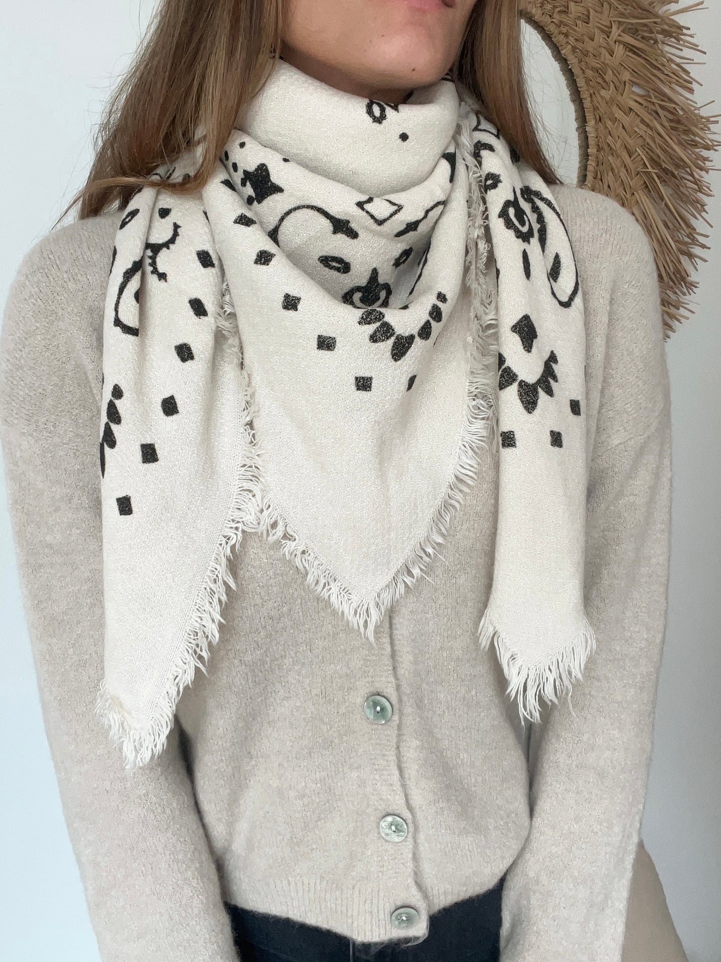 Foulard style bandana - Beige