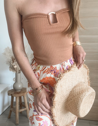 Top bustier Moli - Terracotta
