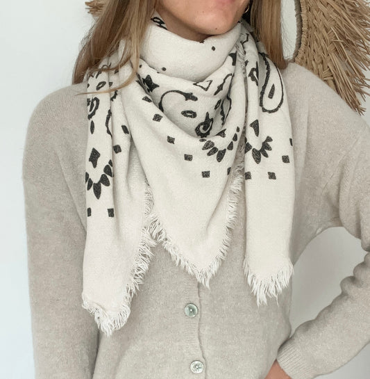 Foulard style bandana - Beige
