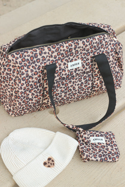 Sac week-end/maternité léopard - Amour