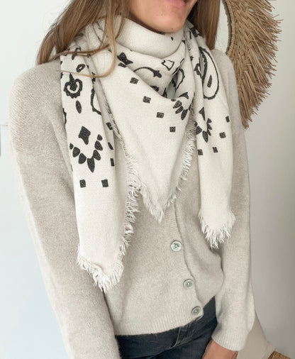 Foulard style bandana - Beige