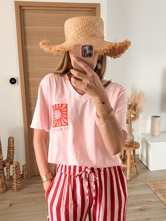 Tee-shirt Sol - Rose